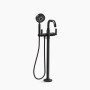 KOHLER Castia™ by Studio McGee Floor-mount bath filler trim with handshower 1.75gpm - Matte Black