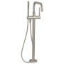 Kohler Purist Floor Mounted Tub Filler with Built-In Diverter - Includes Hand Shower 1.75gpm - Vibrant Brushed Nickel 