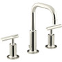 Kohler Purist 1.2 GPM Widespread Bathroom Faucet with Pop-Up Dr Assembly 1.2 gpm - Polished Nickel