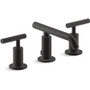 Kohler Purist 1.2 GPM Widespread Bathroom Faucet with Pop-Up Drain Assembly  - Matte Black