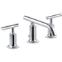 Kohler Purist 1.2 GPM Widespread Bathroom Faucet with Pop-Up Drain Assembly  - Polished Chrome