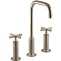 Kohler Purist 1.2 GPM Widespread Bathroom Faucet with Pop-Up Drain Assembly - Brushed Bronze