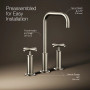 Kohler Purist 1.2 GPM Widespread Bathroom Faucet with Pop-Up Drain Assembly - Brushed Nickel - K-14408-3-BN