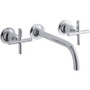 Kohler Purist 1.2 GPM Wall Mounted Widespread Bathroom Faucet - Polished Chrome