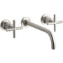 Kohler Purist 1.2 GPM Wall Mounted Widespread Bathroom Faucet - Brushed Nickel