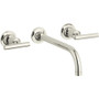 Kohler Purist 1.2 GPM Wall Mounted Widespread Bathroom Faucet - Polished Nickel - K-T14414-4-SN