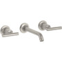 Kohler Purist 1.2 GPM Wall Mounted Widespread Bathroom Faucet Lever Handle - Brushed Nickel