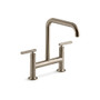 Kohler Purist 1.5 GPM Bridge Kitchen Faucet - Vibrant Brushed Bronze