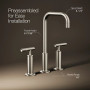 Kohler Purist 1.2 GPM Widespread Bathroom Faucet with Pop-Up Drain Assembly Lever Handle -  Brushed Nickel