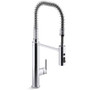 Kohler Purist 1.5 GPM Single Hole Pre-Rinse Kitchen Faucet with Sweep Spray, DockNetik, and MasterClean Technologies - Polished Chrome