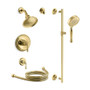 Kohler Devonshire Pressure Balanced Shower System with Shower Head, Hand Shower, Valve Trim, and Shower Arm 2.5gpm - Vibrant Polished Brass 