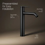 KOHLER Components® Tall single-handle bathroom sink faucet, 1.2 gpm - Matte Black
