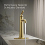 KOHLER Tone™ Tall single-handle bathroom sink faucet, 1.2 gpm - Vibrant Brushed Moderne Brass