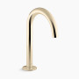 KOHLER Components® Bathroom sink faucet spout with Tube design, 1.2 gpm - Vibrant French Gold