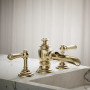 KOHLER Artifacts® with Flume design Bathroom sink faucet spout with Flume design, 1.2 gpm - Vibrant French Gold