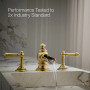 KOHLER Artifacts® with Flume design Bathroom sink faucet spout with Flume design, 1.2 gpm - Vibrant Brushed Moderne Brass