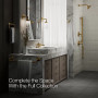 KOHLER Artifacts® with Flume design Bathroom sink faucet spout with Flume design, 1.2 gpm - Vibrant Brushed Moderne Brass