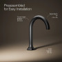 KOHLER Occasion® Bathroom sink faucet spout with Cane design, 1.2 gpm - Matte Black