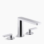 KOHLER Composed® Widespread bathroom sink faucet with Lever handles, 1.2 gpm - Polished Chrome