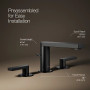 KOHLER Composed® Widespread bathroom sink faucet with Lever handles, 1.2 gpm - Matte Black