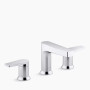 KOHLER Taut® Widespread bathroom sink faucet, 1.2 gpm - Polished Chrome
