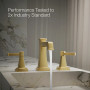 KOHLER Riff® Widespread bathroom sink faucet, 1.2 gpm - Vibrant Brushed Moderne Brass