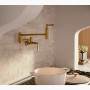 KOHLER Edalyn™ by Studio McGee Wall-mount pot filler 3.2 gpm - Vibrant Brushed Moderne Brass