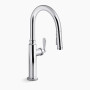 KOHLER Edalyn™ by Studio McGee Pull-down kitchen sink faucet with three-function sprayhead 1.5 gpm - Polished Chrome