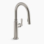 KOHLER Edalyn™ by Studio McGee Pull-down kitchen sink faucet with three-function sprayhead 1.5 gpm - Vibrant Stainless