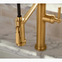 KOHLER Edalyn™ by Studio McGee Semi-professional kitchen sink faucet with two-function sprayhead 1.5 gpm - Vibrant Brushed Moderne Brass
