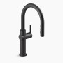 KOHLER Crue® Pull-down kitchen sink faucet with three-function sprayhead 1.5 gpm - Matte Black