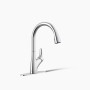 KOHLER Rival® Pull-down kitchen sink faucet with two-function sprayhead 1.5 gpm - Polished Chrome