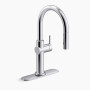 KOHLER Crue® Touchless pull-down kitchen sink faucet with three-function sprayhead 1.5 gpm - Polished Chrome