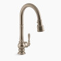 KOHLER Artifacts® Pull-down kitchen sink faucet with three-function sprayhead 1.5 gpm - Vibrant Brushed Bronze