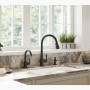 KOHLER Artifacts® Pull-down kitchen sink faucet with three-function sprayhead 1.5 gpm - Matte Black