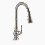 KOHLER Artifacts® Touchless pull-down kitchen sink faucet with three-function sprayhead 1.5 gpm - Vibrant Stainless