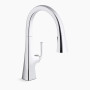 KOHLER Graze® Pull-down kitchen sink faucet with three-function sprayhead 1.5 gpm  - Polished Chrome