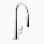 KOHLER Tone® Touchless pull-down kitchen sink faucet with KOHLER® Konnect™ and three-function sprayhead 1.5 gpm - Polished Chrome