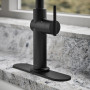 KOHLER Crue® Touchless pull-down kitchen sink faucet with KOHLER® Konnect™ and three-function sprayhead 1.5 gpm - Matte Black