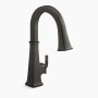 KOHLER Riff® Touchless pull-down kitchen sink faucet with KOHLER® Konnect™ and three-function sprayhead 1.5 gpm - Oil-Rubbed Bronze