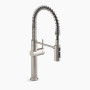 KOHLER Crue® Semi-professional kitchen sink faucet with three-function sprayhead 1.5 gpm - Vibrant Stainless