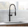 KOHLER Crue® Semi-professional kitchen sink faucet with three-function sprayhead 1.5 gpm - Matte Black