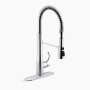 KOHLER Simplice® Semi-professional kitchen sink faucet with three-function sprayhead 1.5 gpm - Polished Chrome