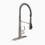 KOHLER Simplice® Semi-professional kitchen sink faucet with three-function sprayhead 1.5 gpm - Vibrant Stainless