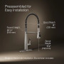 KOHLER Simplice® Semi-professional kitchen sink faucet with three-function sprayhead 1.5 gpm - Vibrant Stainless