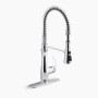 KOHLER Simplice® Semi-professional kitchen sink faucet with three-function sprayhead 1.5 gpm - Polished Chrome - K-29106-CP