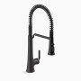 KOHLER Graze® Semi-professional kitchen sink faucet with three-function sprayhead 1.5gpm - Matte Black - K-23765-BL
