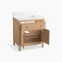 KOHLER Malin™ by Studio McGee 30" bathroom vanity cabinet with sink and quartz top - White Oak