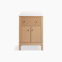 KOHLER Malin™ by Studio McGee 24" bathroom vanity cabinet with sink and quartz top - White Oak