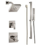 Build Delta Monitor 17 Series Dual Function Pressure Balanced Shower System with Integrated Volume Control, Shower Head, and Hand Shower - Includes Rough-In Valves 1.75gpm - Brilliance Stainless 